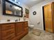 Bathroom with single vanity and toilet at 369 Pinecrest Cir, Troy, NC 27371