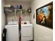Laundry room with washer, dryer, and storage at 369 Pinecrest Cir, Troy, NC 27371
