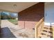 Brick side patio with wooden stairs and exterior door at 501 Mt Sinai Church Rd # 18, Shelby, NC 28152