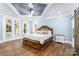 Large main bedroom with a coffered ceiling, and plenty of natural light at 5164 Green Rd, Stanley, NC 28164