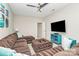 Gathering room with sectional sofa and built-in entertainment center at 4146 La Crema Dr, Charlotte, NC 28214