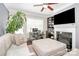 Comfortable living room with fireplace, built-in shelving, and hardwood floors at 4146 La Crema Dr, Charlotte, NC 28214