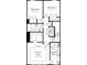 Upper level floorplan with owner's suite, two bedrooms, and two bathrooms at 711 Hoke Ln, Davidson, NC 28036