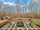 Fire pit with stone border and two adirondack chairs at 10827 Hadrians Walk Ct, Mint Hill, NC 28227