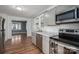 Stainless steel appliances and gray cabinets at 143 Hallman St, Cherryville, NC 28021