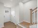 Bright entryway with staircase and storage at 1725 Aspire St, Charlotte, NC 28262