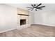 Whitewashed brick fireplace in living room at 205 Crestview Dr, Lincolnton, NC 28092