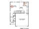 First floor plan showcasing kitchen, living room, and two-car garage at 5137 Fireweed Ct, Dallas, NC 28034