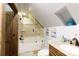 Updated bathroom with a tub and shower combination at 633 Weston Acres Rd, Fort Lawn, SC 29714
