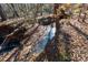 Small creek in a wooded area with fallen leaves at 633 Weston Acres Rd, Fort Lawn, SC 29714