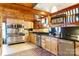 Kitchen with stainless steel appliances and wood cabinets at 633 Weston Acres Rd, Fort Lawn, SC 29714