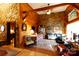 Home office with stone and wood features, comfy seating at 633 Weston Acres Rd, Fort Lawn, SC 29714
