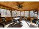 Screened porch with wooden floors and wooded views at 633 Weston Acres Rd, Fort Lawn, SC 29714
