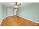 Spacious bedroom featuring hardwood floors and double closets at 805 Prince Albert Ct, Statesville, NC 28677