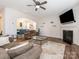 Open living room with views into dining area and kitchen at 2513 Bullfrog Ln, Lancaster, SC 29720