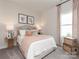 Bright bedroom with cozy bed and window coverings at 6120 Barcelona Way, Charlotte, NC 28214