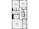 Upper-level floor plan with owner's suite, bedrooms, and bathrooms at 1736 Blanche St, Charlotte, NC 28262