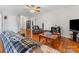 Living room with hardwood floors and comfortable seating at 2498 Rock Dam Rd, Lincolnton, NC 28092