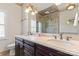 Luxurious bathroom with double vanity and large walk-in shower at 6701 Choppy Wood Cir, Charlotte, NC 28226