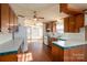 View of kitchen with laminate countertops and wood cabinets at 680 Plainview Estate Ln, Vale, NC 28168