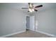 Empty bedroom with carpeted floors and an open door at 1014 Kansas St, Kannapolis, NC 28083