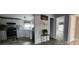 Galley kitchen with white cabinets and stainless steel appliances at 3431 Polkville Rd, Shelby, NC 28150