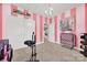 Second bedroom with pink walls and access to other rooms at 3798 Red Doc Rd, Lancaster, SC 29720