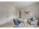 Charming home office with a comfortable chair and large artwork at 5015 Westmead Ln, Charlotte, NC 28262