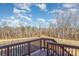 Deck with a view of the backyard, trees, and a walking path at 3013 Haley Cir, Davidson, NC 28036