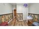 bedroom with wood-like wall accents at 1115 Marys Grove Church Rd # 1, Kings Mountain, NC 28086