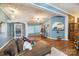 Spacious living room with hardwood floors and a fireplace at 1115 Marys Grove Church Rd # 1, Kings Mountain, NC 28086