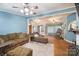 Living room with hardwood floors and comfy seating at 1115 Marys Grove Church Rd # 1, Kings Mountain, NC 28086