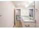 Stylish bathroom with double vanity and granite countertop at 630 Smith St # B, Mooresville, NC 28115