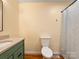 Clean bathroom with updated vanity and flooring at 7852 Long Island Rd, Catawba, NC 28609