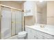 Bathroom with shower, toilet and vanity at 9315 Meadow Vista Rd, Charlotte, NC 28213
