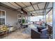Covered porch with ceiling fans and outdoor seating at 108 Fathom Trl # 178, Mount Gilead, NC 27306