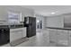 Kitchen with black appliances and white cabinets at 214 Starview Ln, Dallas, NC 28034