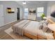 Main bedroom with hardwood floors and en-suite bathroom at 4438 Cochran Farm Ln, Charlotte, NC 28269