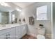 Bathroom with double vanity and neutral colors at 4141 Black Ct # 171, Harrisburg, NC 28075