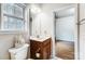 Clean bathroom with single sink and window at 417 Stowe Rd, Belmont, NC 28012