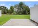 Private backyard with grassy area and concrete patio at 4131 Black Ct # 170, Harrisburg, NC 28075