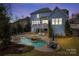 Stunning pool and patio at dusk, ideal for evening relaxation at 962 Castlewatch Dr, Fort Mill, SC 29708