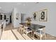 Bright dining area with a dark wood table and six chairs at 13005 Moon Rd # 43, Charlotte, NC 28277