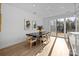 Bright dining area with sliding glass doors leading to deck at 13005 Moon Rd # 43, Charlotte, NC 28277