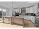 Modern kitchen with white cabinets, large island, and stainless steel appliances at 13005 Moon Rd # 43, Charlotte, NC 28277