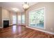 Bright dining room with hardwood floors and fireplace at 131 Quail Haven Dr, Troutman, NC 28166