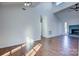 Living room with hardwood floors, fireplace and high ceilings at 2515 Dion Ave, Charlotte, NC 28212