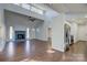 Open concept living area with hardwood floors and kitchen at 2515 Dion Ave, Charlotte, NC 28212