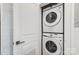 Convenient laundry closet with stackable washer and dryer at 3035 Fallswood Dr, Gastonia, NC 28052
