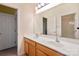 Double vanity bathroom with light wood cabinets at 4201 Amber Leigh Way Dr, Charlotte, NC 28269